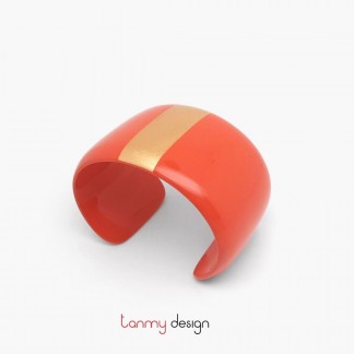 Orange Calliope lacquer bracelet D6*H3,8cm